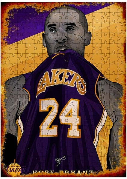 Ahşap Mdf Puzzle Yapboz Kobe Bryant 255 Parça 35*50 cm