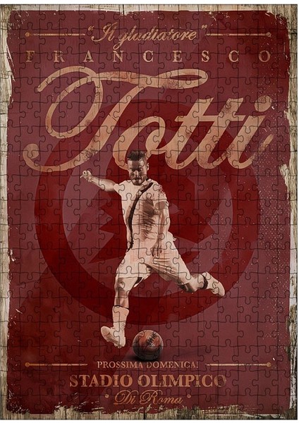 Ahşap Mdf Puzzle Yapboz Francesco Totti 255 Parça 35*50 cm