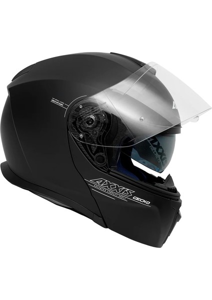 Axxıs Gecko Sv Solıd A1 Matt Black Çene Açılır Kask