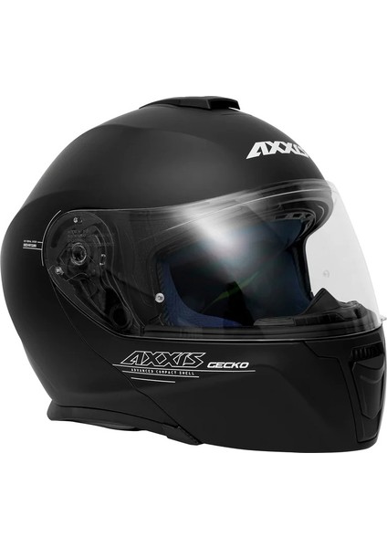 Axxıs Gecko Sv Solıd A1 Matt Black Çene Açılır Kask fiyatları