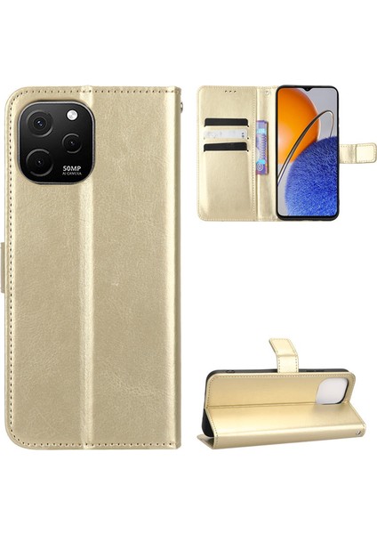 Huawei Nova Y62 Plus Deri Cüzdan Telefon Kılıfı (Yurt Dışından)