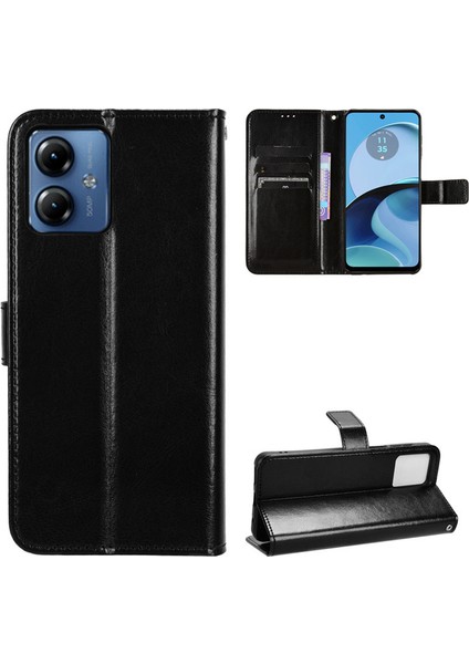 Motorola Moto G14 4g Deri Cüzdan Telefon Kılıfı (Yurt Dışından)