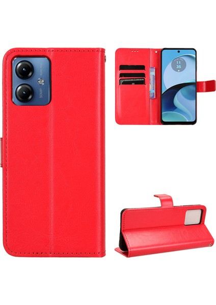 Motorola Moto G14 4g Deri Cüzdan Telefon Kılıfı (Yurt Dışından)