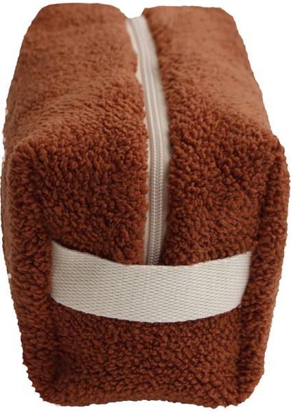 Peluş Su Geçirmez Bakım ve Makyaj Çantası - Kahve indirimleri