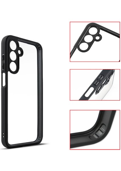 Samsung Galaxy A15 Uyumlu Kılıf Roll Serisi Kamera Korumalı Şeffaf New Roll Kılıf