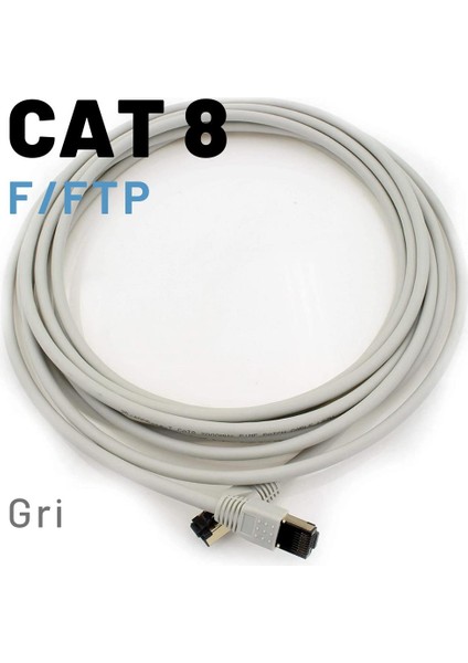 10 Metre Cat8 Kablo F/ftp Lszh Ethernet Network Lan Ağ Kablosu