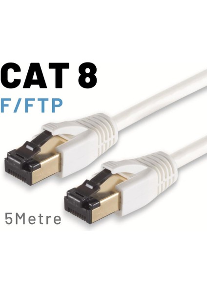 5 Metre Cat8 Kablo F/ftp Lszh Ethernet Network Lan Ağ Kablosu