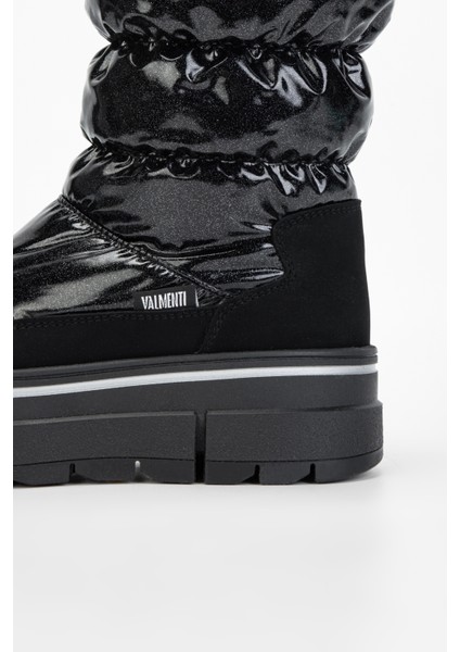 Abriana Kadın Siyah Parıltı Deri & Tekstil Kar Botu 1020 1725-VAL Bn Bot SK23/24 fırsatları