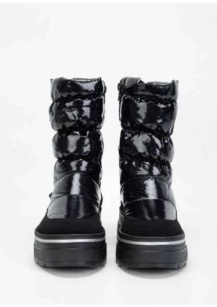 Abriana Kadın Siyah Parıltı Deri & Tekstil Kar Botu 1020 1725-VAL Bn Bot SK23/24 indirimleri