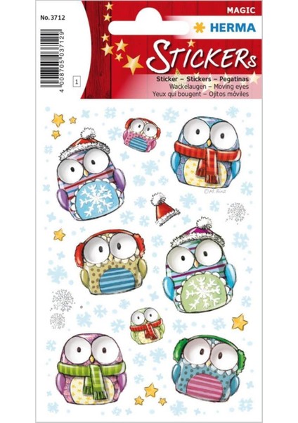 Magıc Etıket Oynar Goz Sevımlı Baykuslar