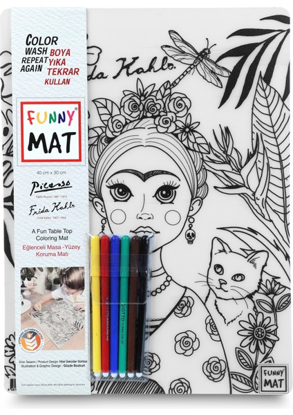 - - Pablo Picasso & Frida Kahlo 30X40 cm 6'lı Kalemli - Yeni fiyatları