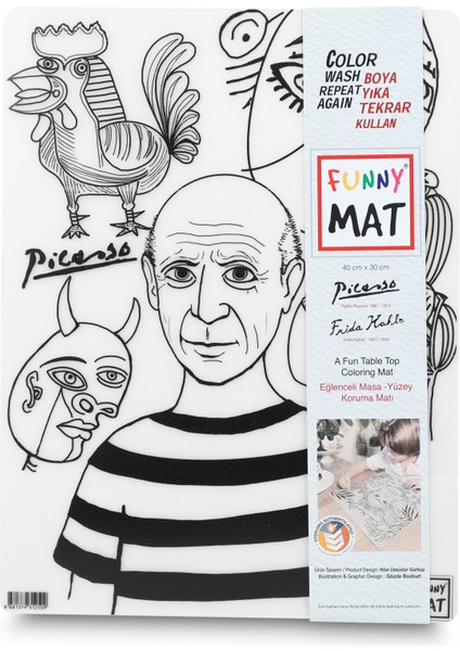 - - Pablo Picasso & Frida Kahlo 30X40 cm - Yeni