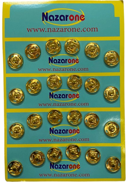 Çıtçıt Düğme Gold Renk (15MM) 24 Adet