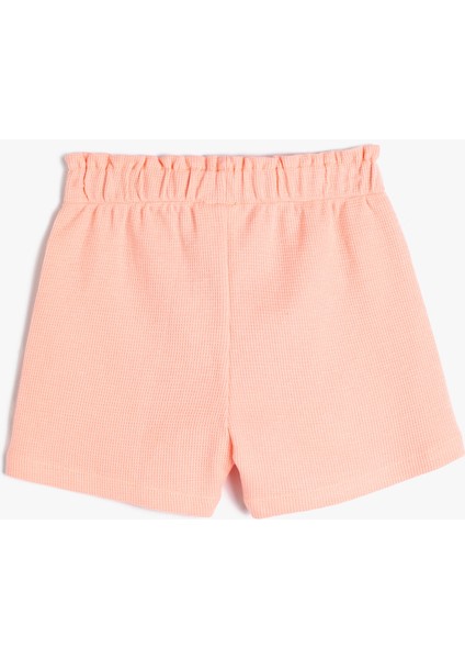 Şort Beli Lastikli Dokulu Etiket Detaylı Pamuklu fiyatları