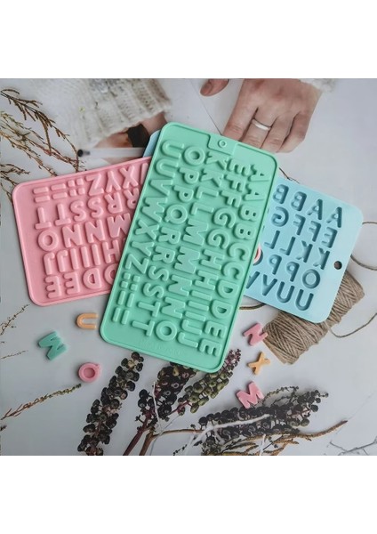 1pcs Renk Rasgele Mektup Çikolata Silikon Mold Alfabet Kukusu Kandi Kek Mold Bakış Pasta Tepsi Aracı Kes Değerlendirmiş Mutfak Aksesörleri (Yurt Dışından)