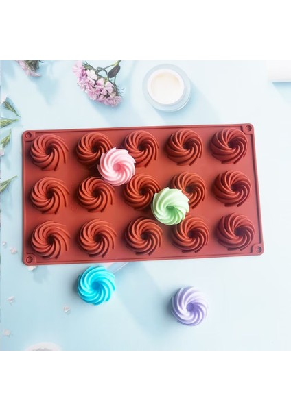 Mini Muffin Silikon Round Mold Dıy Cupcake Biscuit Fontant Pişirme Pannesi Yapıştırmaz Pudding Steamed Cake Aracı Pastry Doughnut Mold (Yurt Dışından)