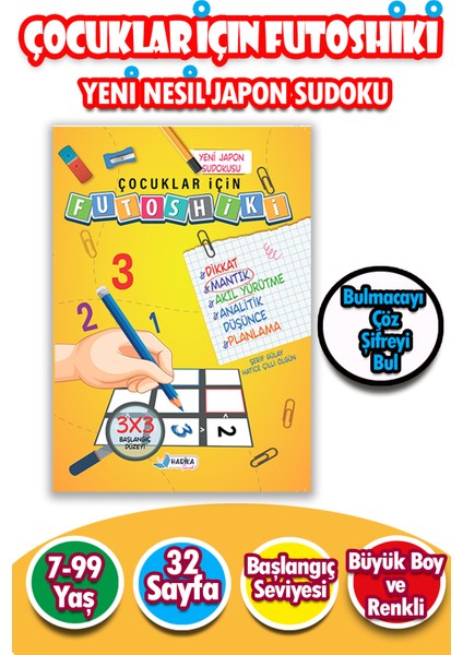 Çocuklar İçin Zeka & Dikkat Güçlendiren Futoshiki - Yeni Nesil Japon Sudoku
