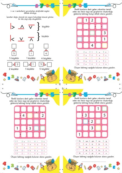Çocuklar İçin Zeka & Dikkat Güçlendiren Futoshiki - Yeni Nesil Japon Sudoku