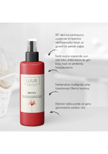 Savory Besleyen ve Nemlendiren 80° Kolonya fırsatları