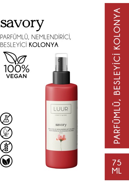 Savory Besleyen ve Nemlendiren 80° Kolonya