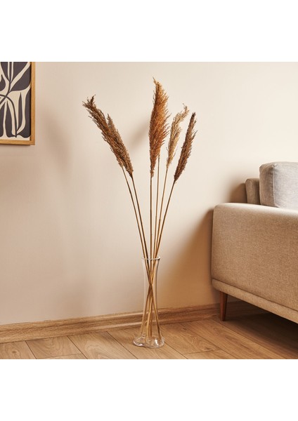 Fil Ayağı Dekoratif Cam Vazo - Şeffaf - 40 cm