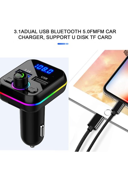 Bluetooth Handsfree Kablosuz Araç Mp3 Fm Verici - 3.1A Desteği Bluetooth Müzik ve Çağrı Akıllı Hızlı Şarj Araç Çalar Adaptörü Araba Fm Verici Alıcı (Yurt Dışından) modelleri