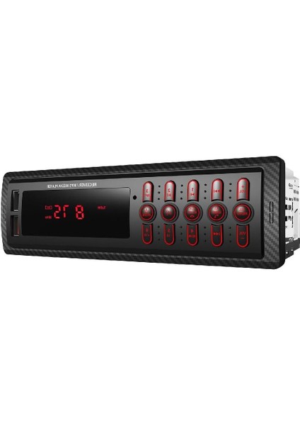 Araç Dijital Ekran Fm Mp3 Çalar Eller Serbest Arama Kablosuz Bluetooth Uyumlu USB Otomatik Stereoses Radyo Elektroniği USB Kart Okuyucu Araç Müzik Çalar Hoparlörlü ve Bluetooth Uyu (Yurt Dışından)