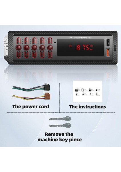 Araç Dijital Ekran Fm Mp3 Çalar Eller Serbest Arama Kablosuz Bluetooth Uyumlu USB Otomatik Stereoses Radyo Elektroniği USB Kart Okuyucu Araç Müzik Çalar Hoparlörlü ve Bluetooth Uyu (Yurt Dışından) fırsatları