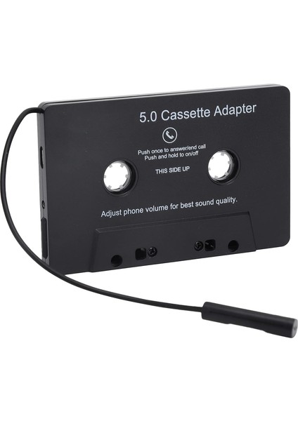 Araba Için Kaset Adaptörü Mp3 Çalar Ses Dönüştürücü, 5.0, USB Şarj, Kontrol Düğmesi, Dahili Mikrofon (Yurt Dışından)