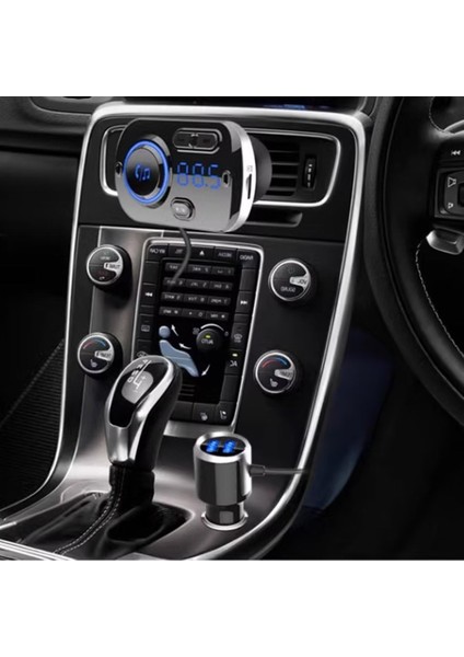 Ahizesiz Bluetooth Fm Verici Kablosuz Radyo Adaptörü Araç Kiti Desteği Sire/google Ses Yardımı (Yurt Dışından)