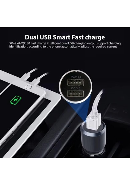 Ahizesiz Bluetooth Fm Verici Kablosuz Radyo Adaptörü Araç Kiti Desteği Sire/google Ses Yardımı (Yurt Dışından)