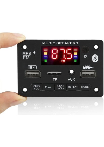 * 3W Kablosuz Bluetooth 5.0 Mp3 Kod Çözme Devre Kartı Modülü Uzaktan Kumanda Aksesuarı ile Araba Stereo (Yurt Dışından)