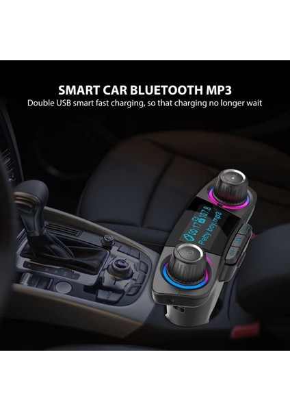 Aux Giriş Çıkışı Için Siyah Bluetooth Kablosuz Araç Fm Verici Mp3 LCD Ekran (Yurt Dışından) fiyatları