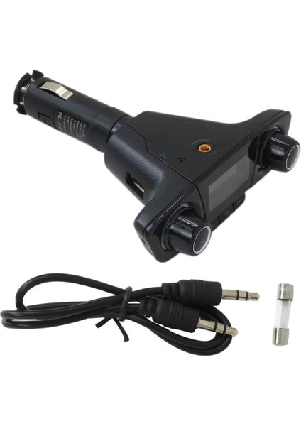 Aux Giriş Çıkışı Için Siyah Bluetooth Kablosuz Araç Fm Verici Mp3 LCD Ekran (Yurt Dışından) modelleri