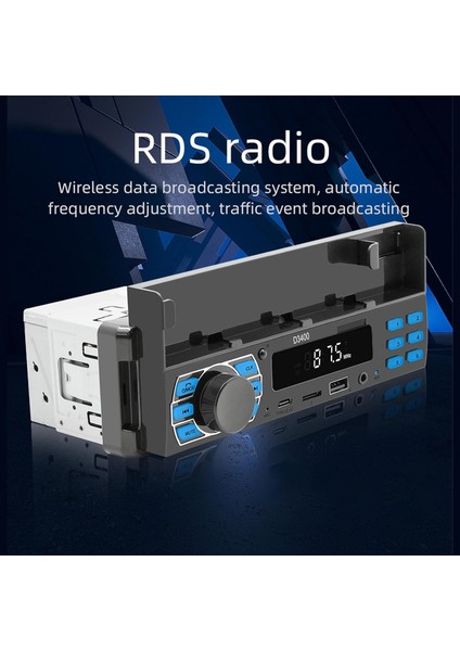Tek Din Araç Stereosu, Araç Mp3 Çalar USB 2.0 ve Tip C Şarj Portlu Ses Sistemleri Am Fm Radyo Cep Telefonu Standı Mp3 Çalar ve Uzaktan Kumanda (Yurt Dışından)