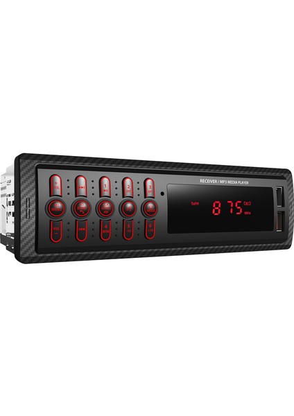 Stereo Kablosuz Bluetoothuyumlu Fm Radyo Sesleriaraba Mp3 Çalar Eller Serbest Arama Radyo Desteği Fm Fonksiyonu Subwoofer Araç Radyosu Düşük Güç Tüketimi Müzik Çalar Yedek Kameralı (Yurt Dışından)