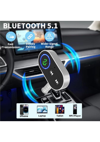 Araba Için Bluetooth Aux Alıcısı, Araba Stereo Için Bluetooth 5.1 Aktif Gürültü Engelleme Kablosuz Ses Alıcısı/ev Hoparlörü/kablolu Kulaklık/müzik/eller Serbest Arama, 16 Saat Pil (Yurt Dışından) fiyatları