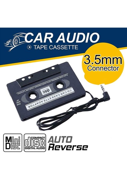 Araç Ses Teyp Kaset Adaptörü Güverte 3.5mm Lphone Mp3 CD Md Çalar Jack Aux (Yurt Dışından) fiyatları