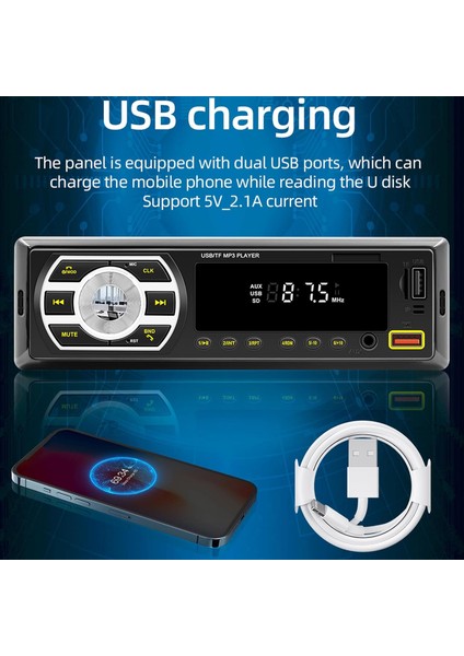 App Konumlandırma, U Disk Desteği, Aux Bağlantı Noktası ve Fm Radyo ile Araba Radyo LCD Ekran Stereo Mp3 Çalar (Yurt Dışından)