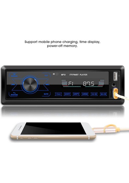 Araç Mp3 Çalar, Çift USB Bluetooth Stereo Ses Radyo Dokunmatik Düğmeler ve Renkli Işıklar ile Araç Bluetooth Fm Verici Kablosuz Radyo Eller Serbest Kiti Araç Stereo Alıcısı Eğlence (Yurt Dışından) fırsatları
