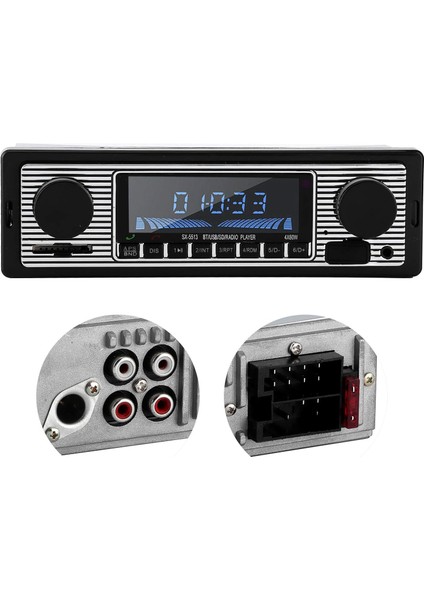 Araba Müzik Çalar, Bluetooth Klasik Kompakt Boyutlu Otomobil Radyosu, Otomatik Araba Çalma Için (12V) (Yurt Dışından) fiyatları