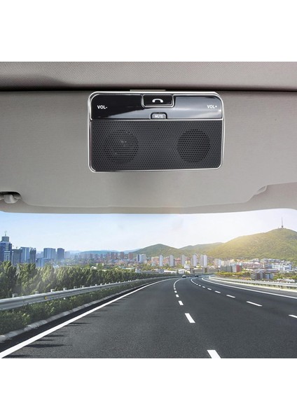Handsfreearaç Kiti, Otomatik Yeniden Bağlanma Çok Fonksiyonlu Mp3 Çalar, 1'e 2 Işlevli Kablosuz Araç Telefonu Hoparlörü, Dsp Gürültü Bastırma, Cep Telefonu Için Gürültü Azaltma (Yurt Dışından)