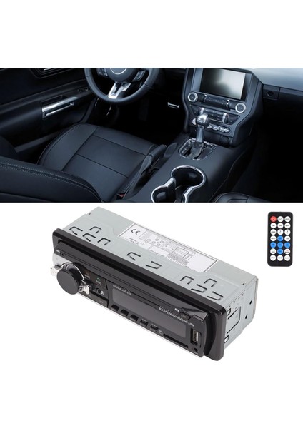 JSD520 LED Tek Dın Araç Stereo Alıcısı, LED Ekranlı USB 2.0 Araç Radyo Mp3 Çalar, Çift Bluetooth Bağlantısı, Aı Ses Kontrolü, Ahizesiz Arama, Müzik Dinlemek Için (Yurt Dışından)