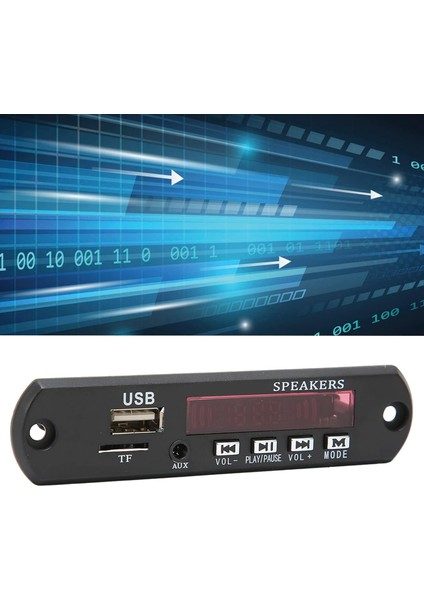 Bt Dekoder Kartı, Mp3 Çalar Kod Çözme Modülü, Yüksek Performans, Fm Radyo, LCD Ekranlı ve Uzaktan Kumandalı Araçlar Için Gelen Çağrı Hatırlatma (Yurt Dışından)
