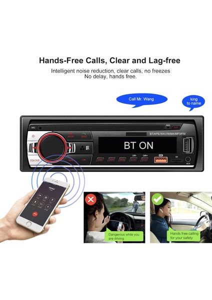 Bluetooth Tek Din Müzik Akışlı Araç Medya Oynatıcısı Dahili Mikrofon, Mp3/usb, Aux Girişi, Fm Radyo Alıcısı (Yurt Dışından) modelleri
