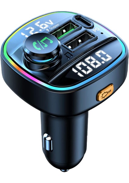 Araba Mp3 Adaptörü Evrensel Akıllı Pratik Qc3.0 Pd Akıllı Araba Müzik Çalar C22 (Yurt Dışından)