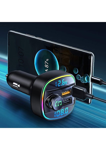 Araba Mp3 Adaptörü Evrensel Akıllı Pratik Qc3.0 Pd Akıllı Araba Müzik Çalar C22 (Yurt Dışından)