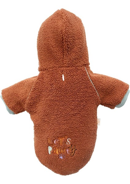 Kapüşonlu Peluş Köpek Sweatshirt Kahverengi fiyatları