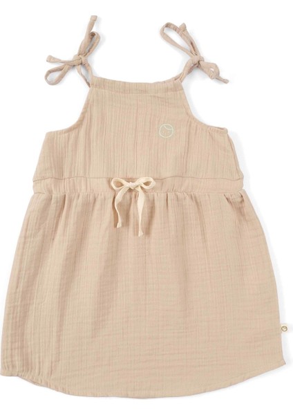 Müslin Askılı Elbise Bej Organik Pamuk fiyatları