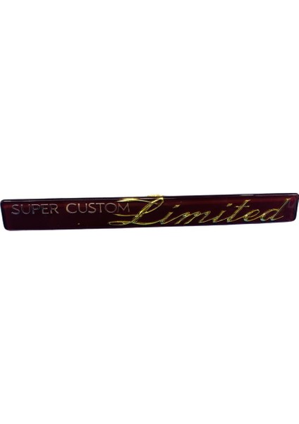 Etiketçilere Süper Custom Limited Yazı Oto Arma 1 Adet